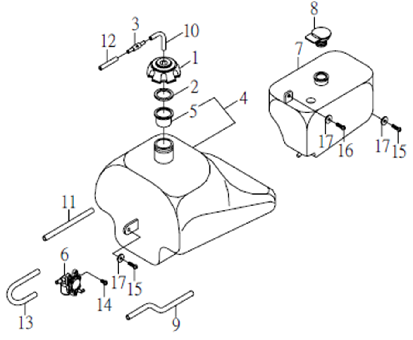 12. Бак топливный
