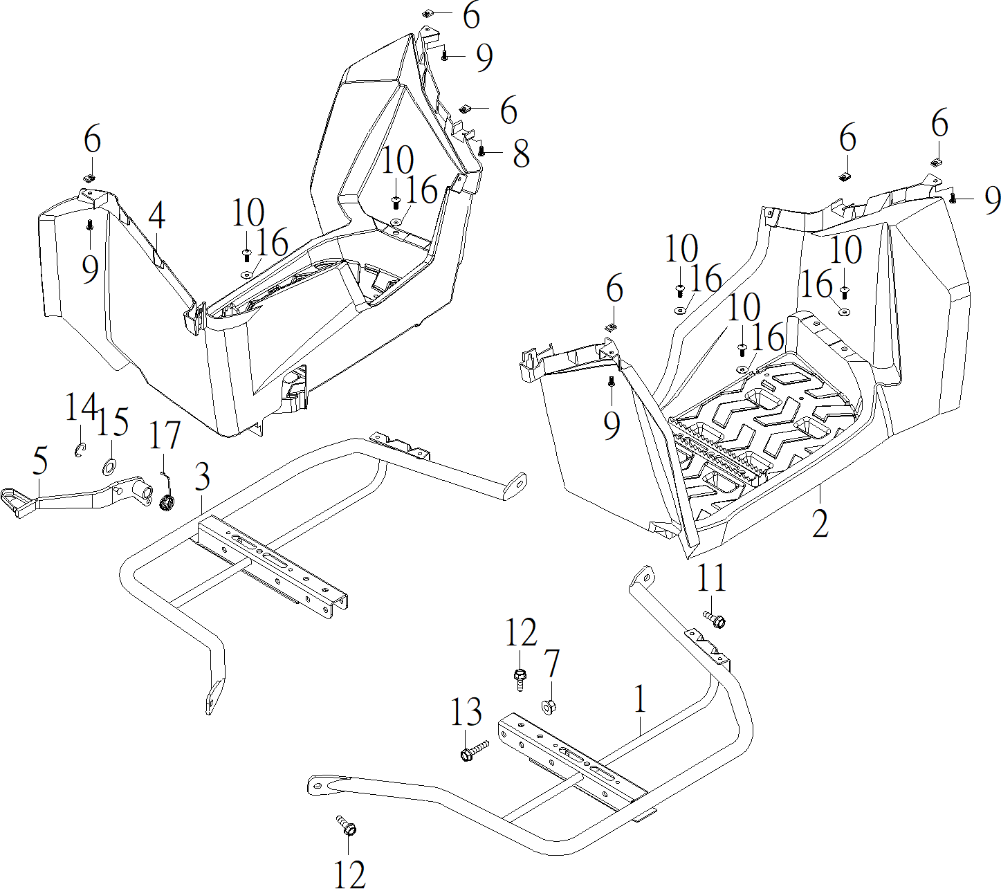 30. Опоры ног водителя