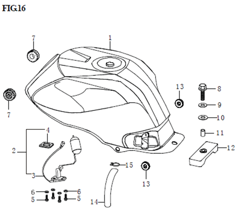 16. Бак топливный