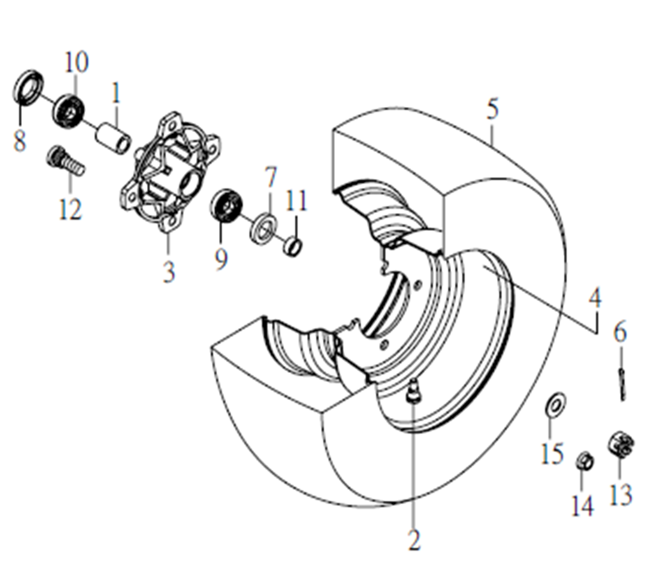09. Колесо переднее, ступица переднего колеса